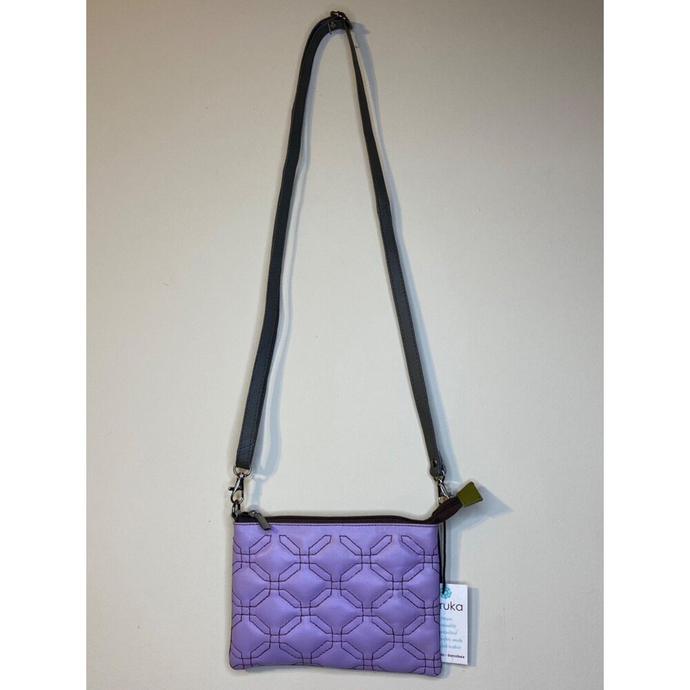 New Soruka Quilted Recycled Leather Crossbody Bag